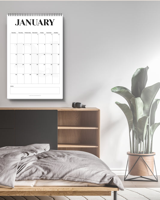 Large 2026 Minimalist Hanging Wall Calendar| 8.5x11 inches A4 | 11" x 17" A3 Wall Calendar Bold