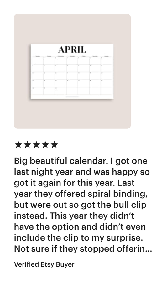 2026 Minimalist Large Horizontal Wall Calendar Planner (12" x 18")