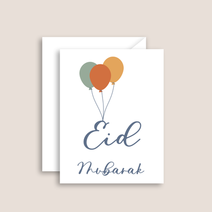 Eid Mubarak Greeting Card | Balloons