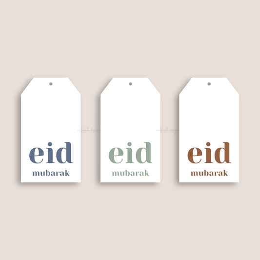 Eid Mubarak Gift Tags | Big & Bold