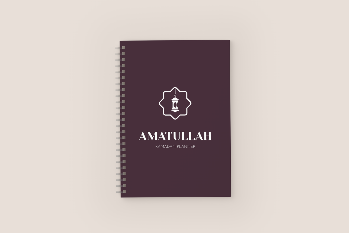 Personalized 2025 Ramadan Planner | Wire Binded