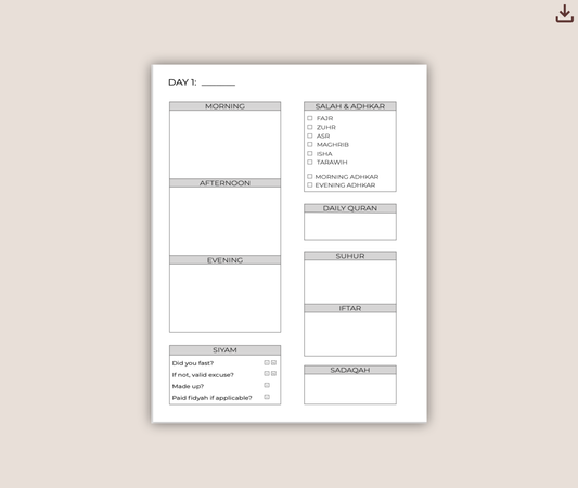Free Ramadan Planner | Printable