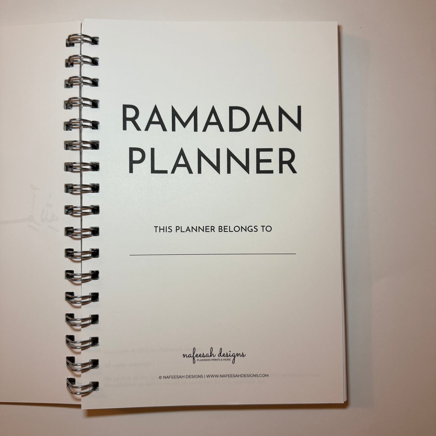 Personalized 2025 Ramadan Planner | Wire Binded